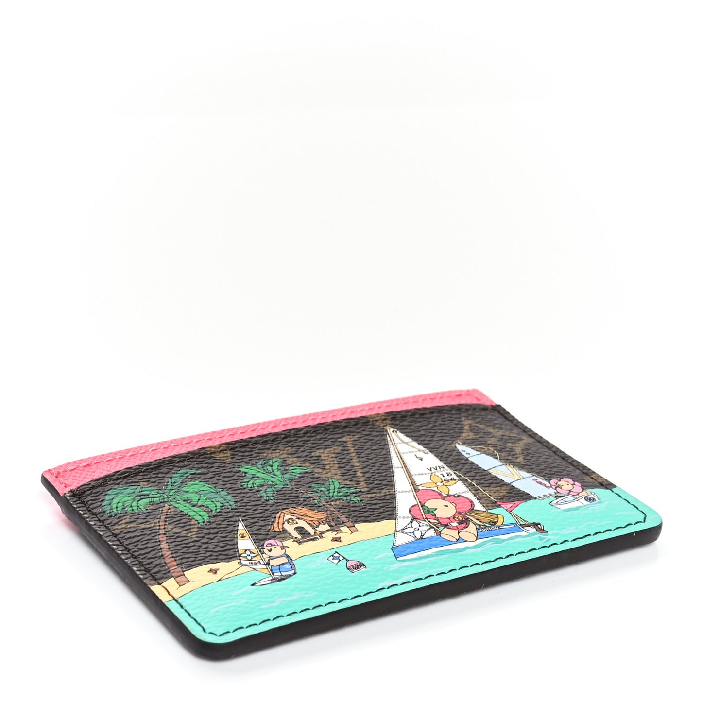 Monogram 2023 Christmas Animation Sailing Vivienne Cardholder Dragonfruit Pink