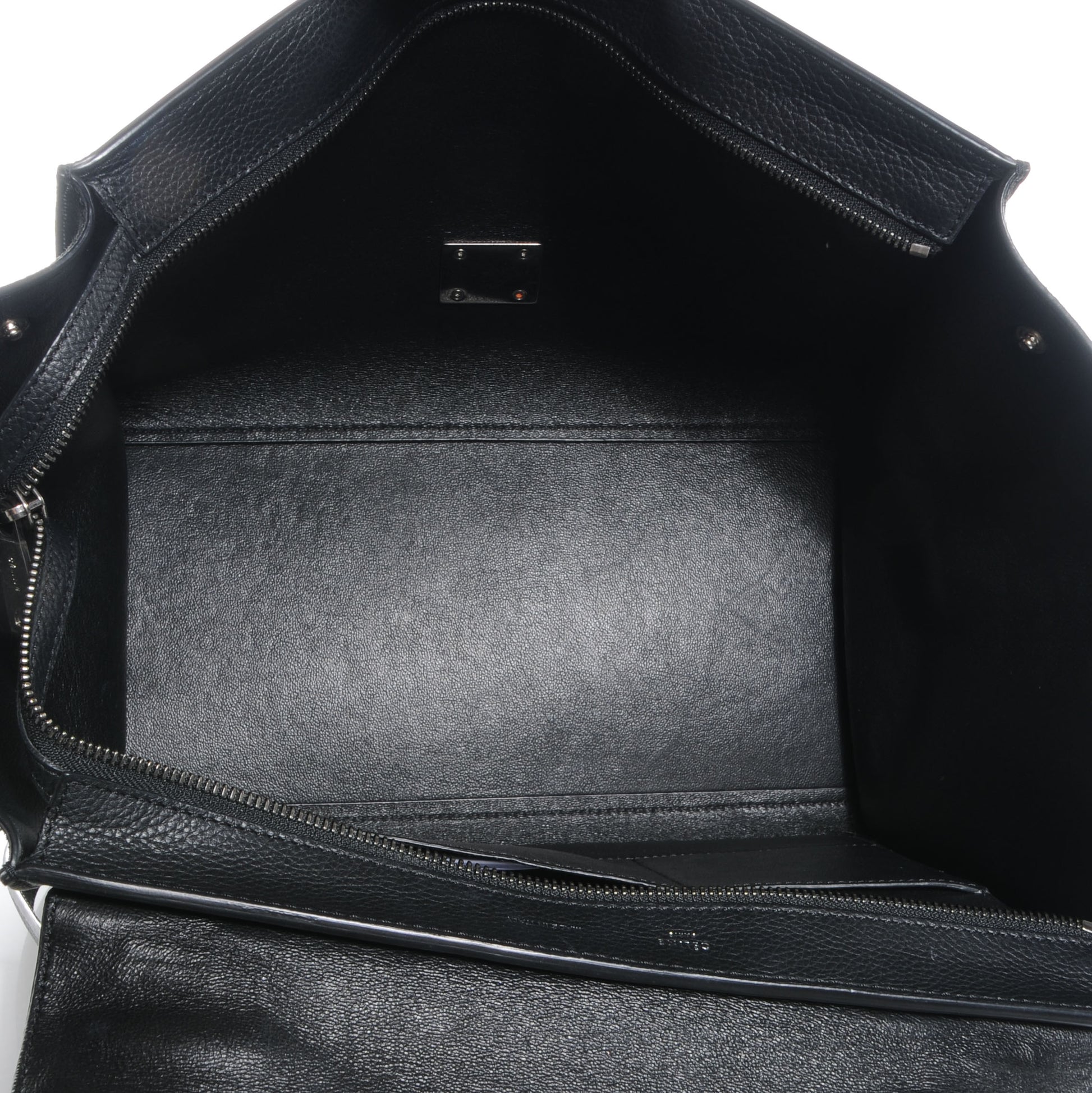 Celine Drummed Leather Suede Trapeze Small Luggage Black 5 of 8