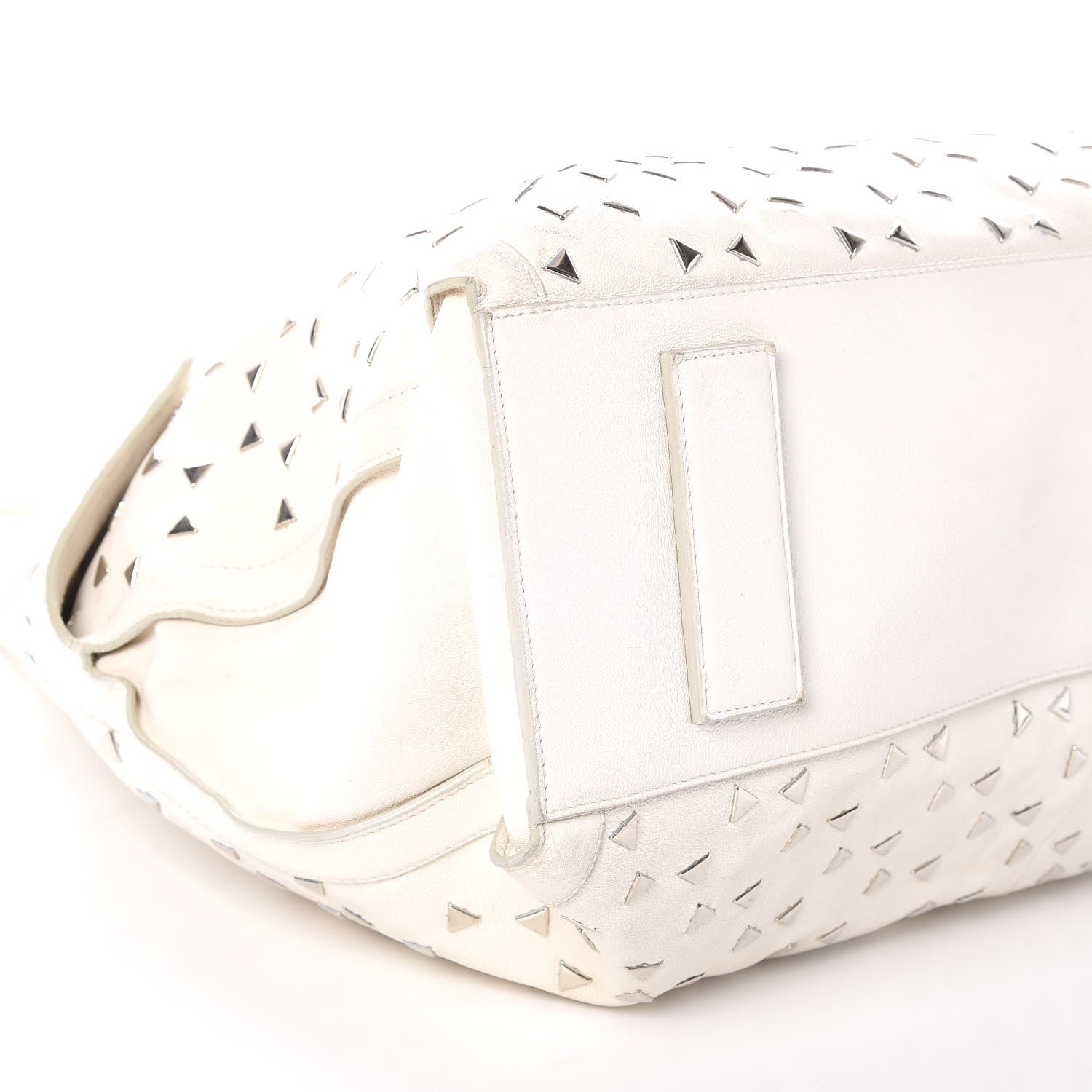 Alexander McQueen Lambskin Studded Large De Manta Tote White 9 of 10