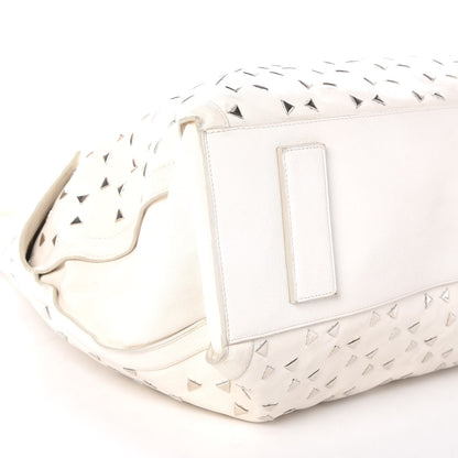 Alexander McQueen Lambskin Studded Large De Manta Tote White 9 of 10