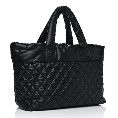 Chanel Nylon Quilted Large Coco Cocoon Tote Black 2 of 5