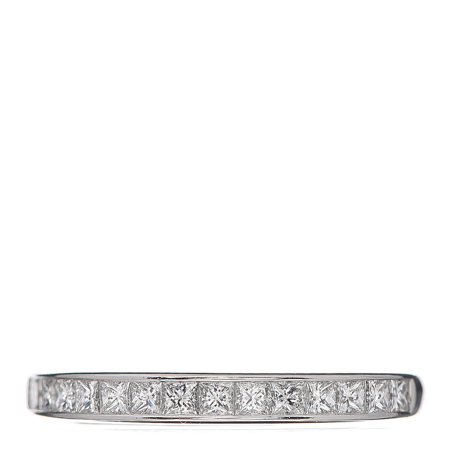 Platinum Diamond .37ctw Half Circle Wedding Band Ring 49 5