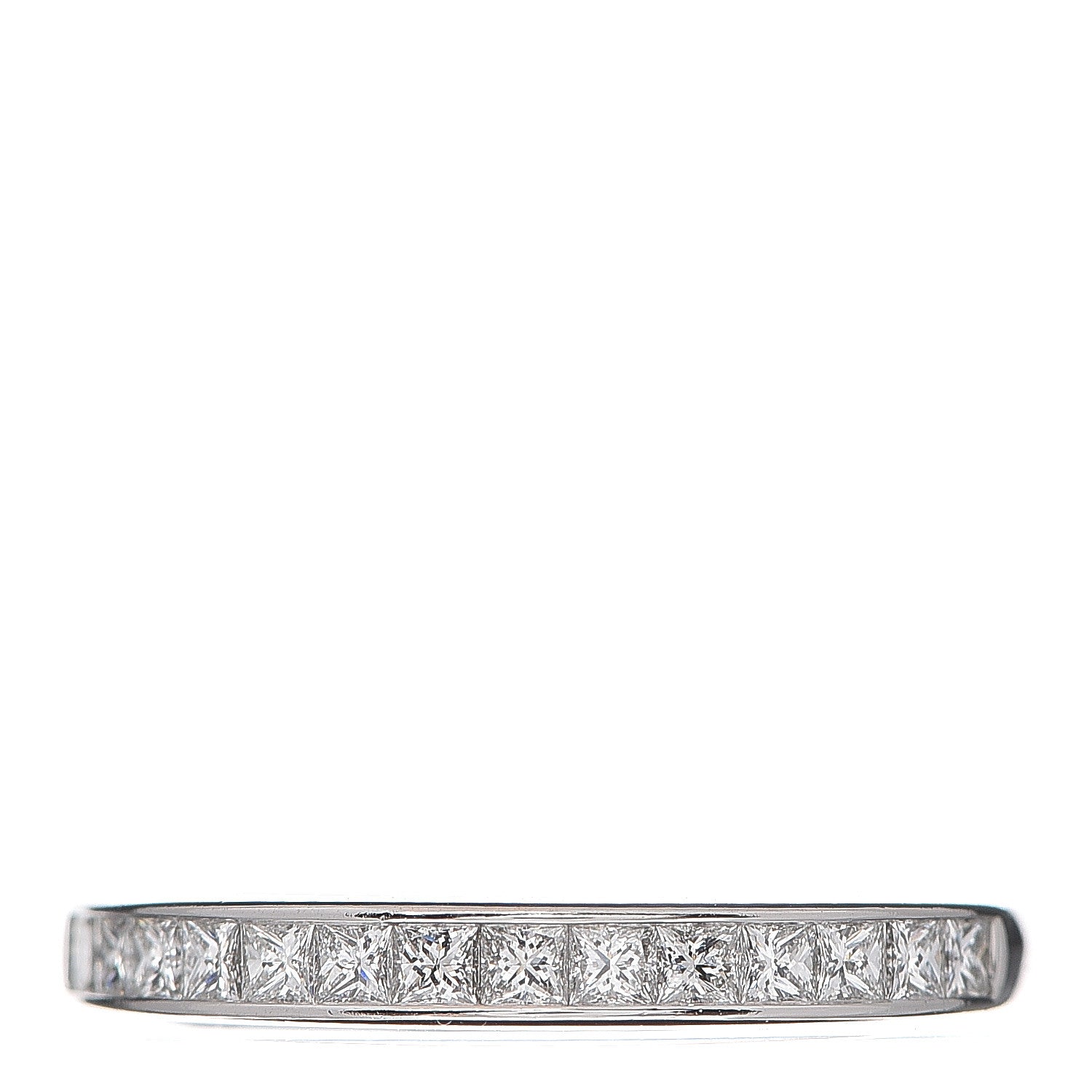 Tiffany Platinum Diamond .37ctw Half Circle Wedding Band Ring 49 5 1 of 4