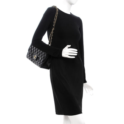 Chanel Lambskin Quilted Jumbo Single Flap Black 3 of 9