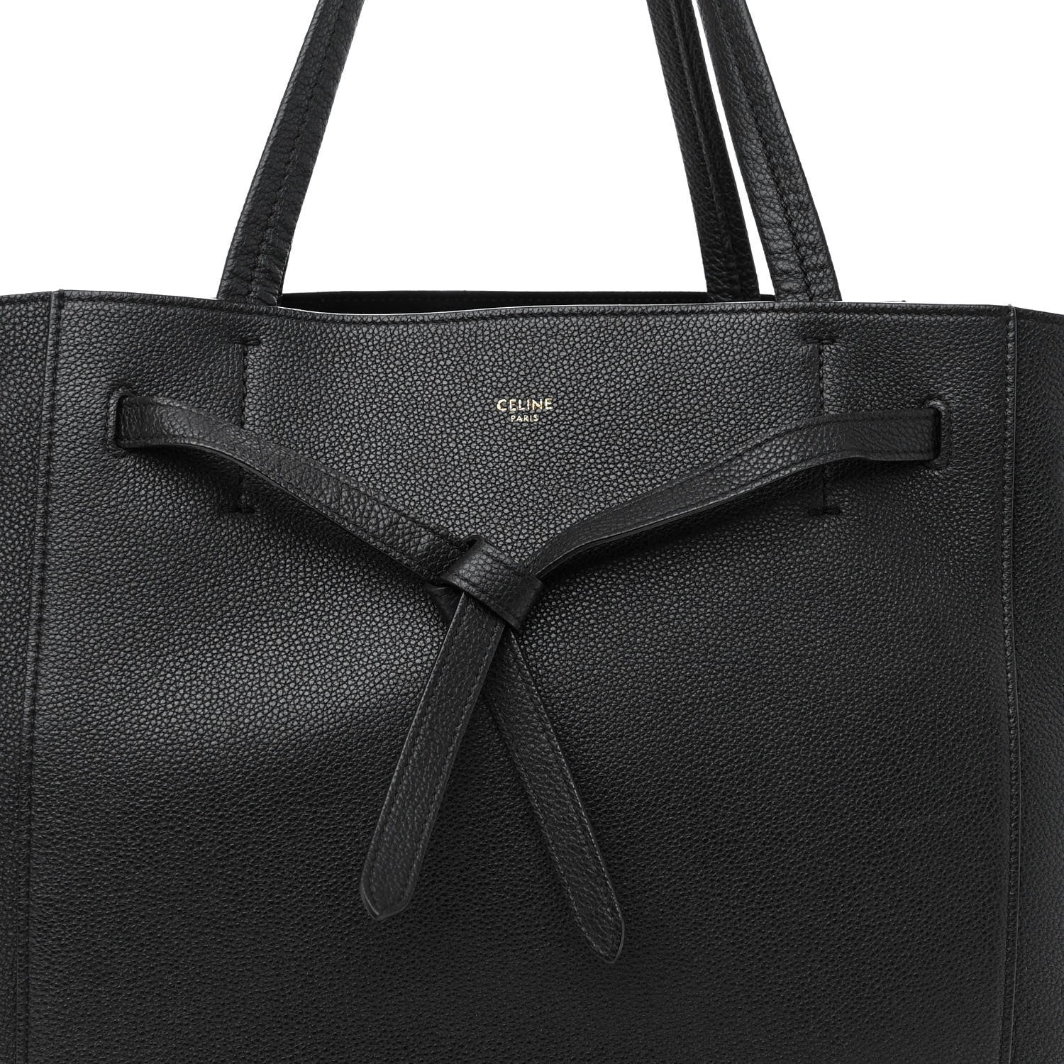 Celine Soft Grained Calfskin Medium Belt Cabas Phantom Black 7 of 9