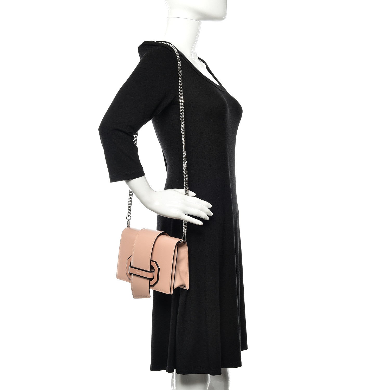 Prada Spazzolato Soft Calfskin Plex Ribbon Bag Pesco 2 of 11