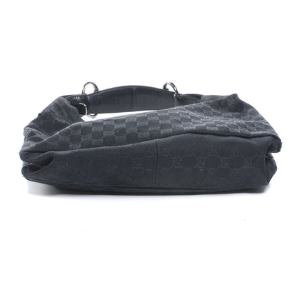 Gucci Monogram GG Medium Horsebit Chain Hobo Black 4 of 7
