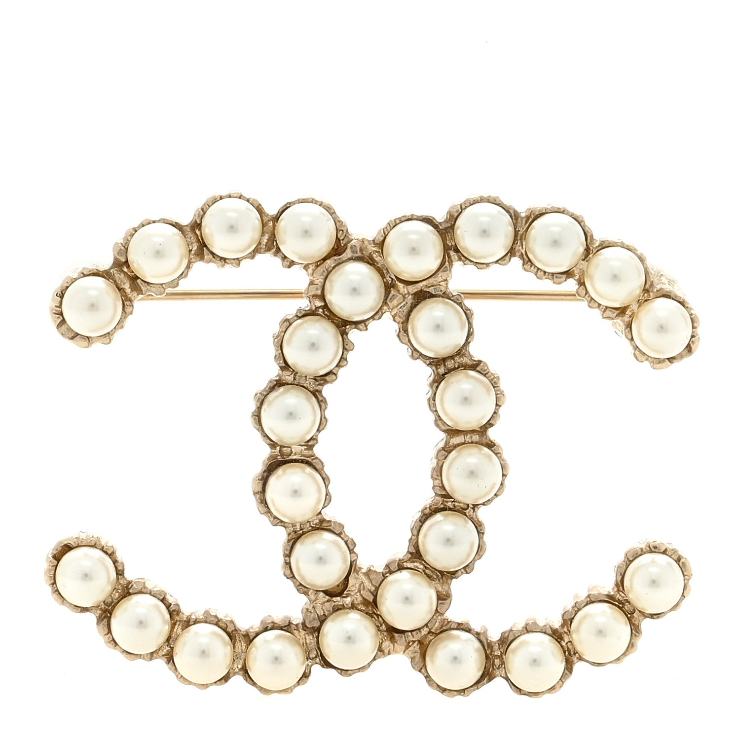 Chanel Pearl CC Brooch Gold 1 of 3