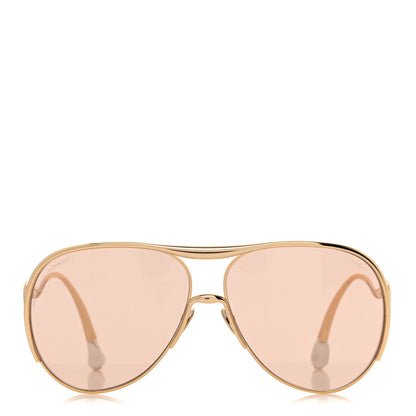 Chanel Metal Pearl Pilot Sunglasses 71790 Gold 2 of 8