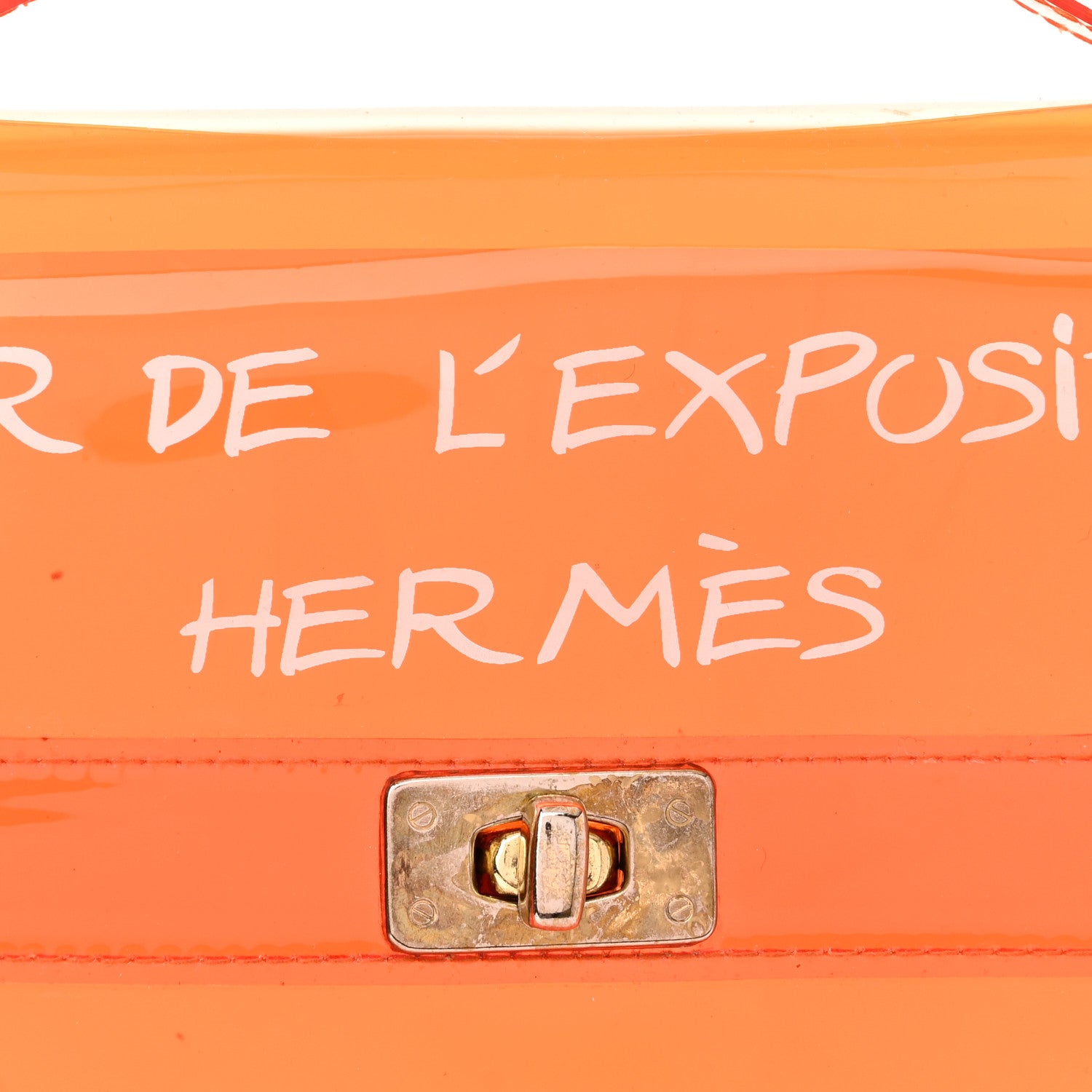 Hermes Vinyl Souvenir De L'Exposition Kelly Orange 6 of 11