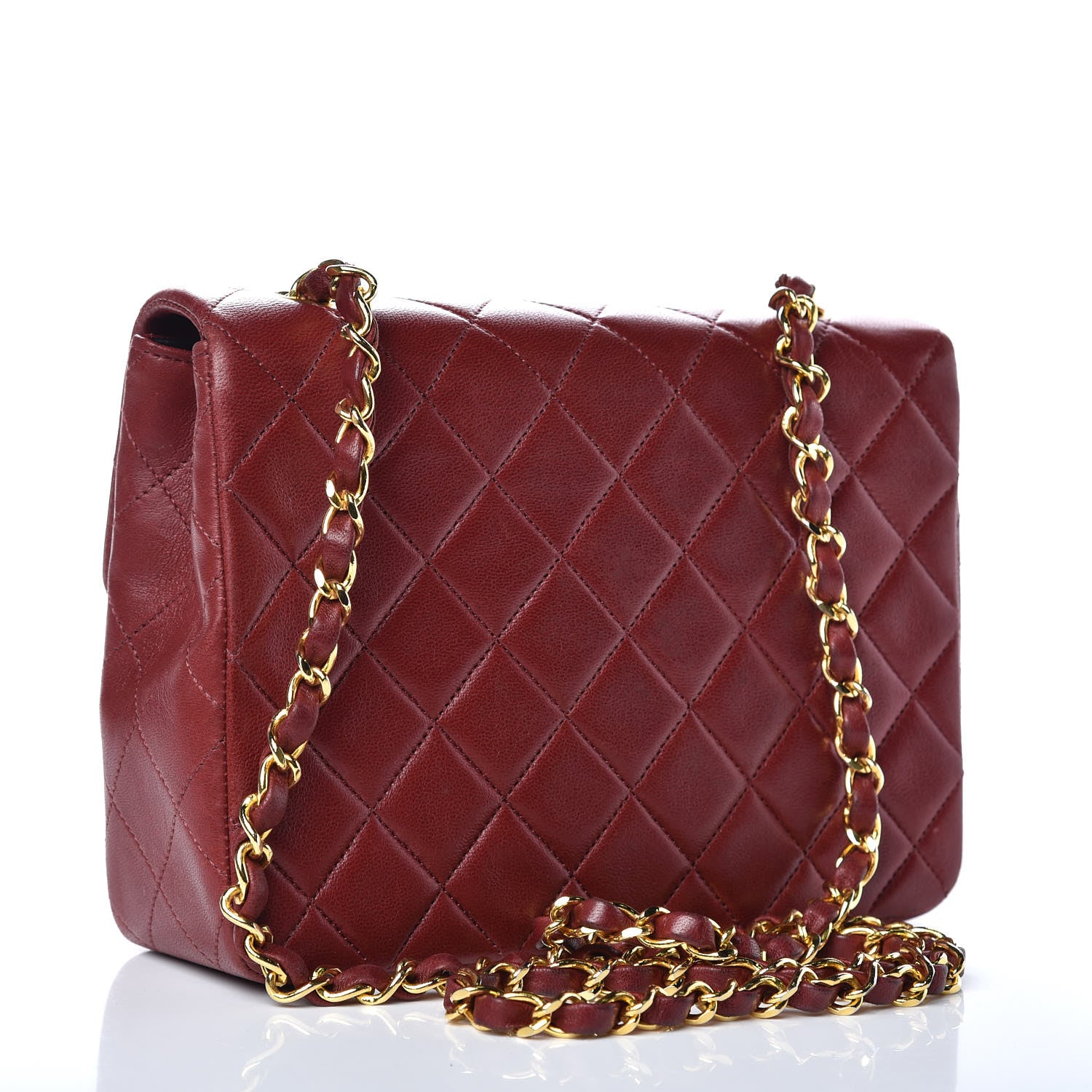 Chanel Lambskin Quilted Mini Square Flap Bordeaux 4 of 16
