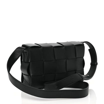 Bottega Veneta Lambskin Maxi Intrecciato Cassette Crossbody Bag Black 3 of 12