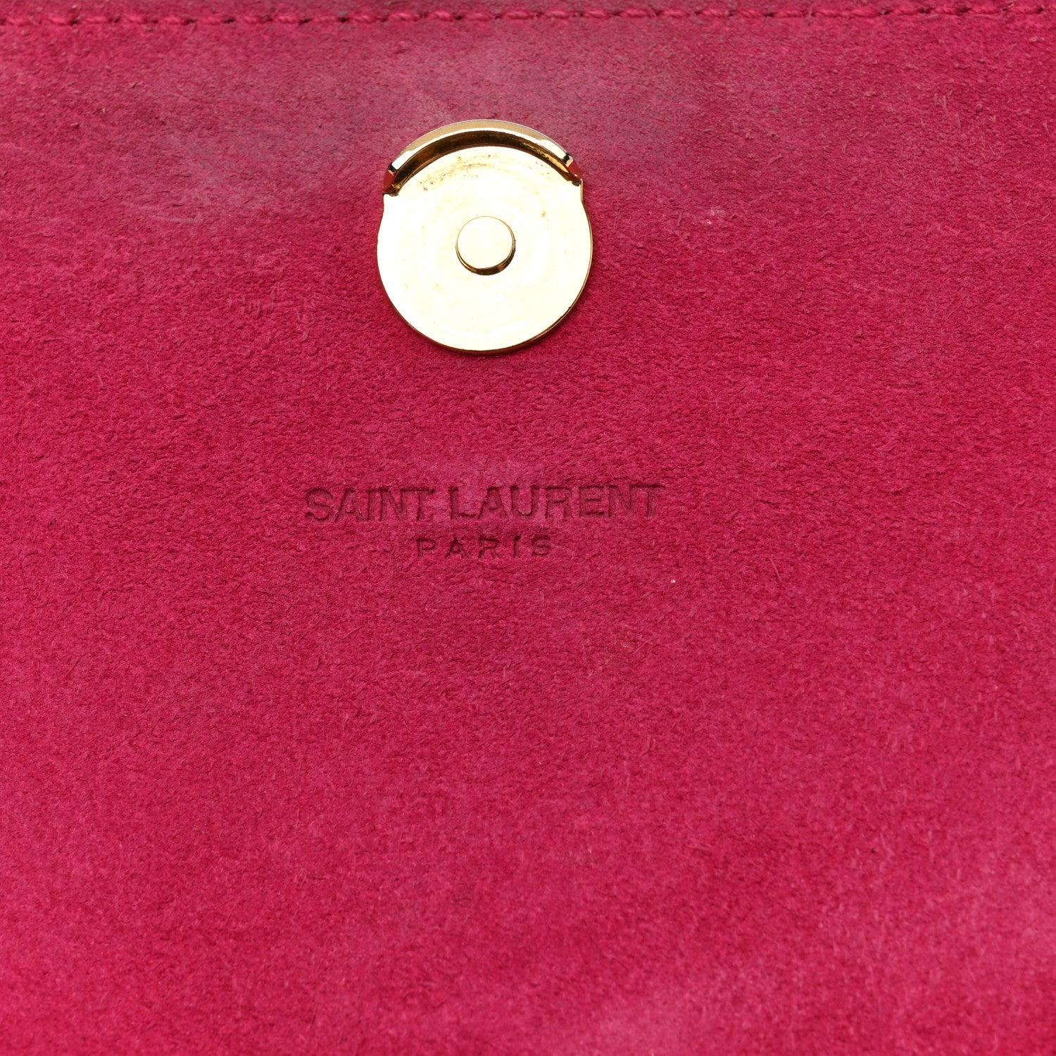 Saint Laurent Grain De Poudre Small Monogram Kate Satchel Lipstick Fuchsia 7 of 12