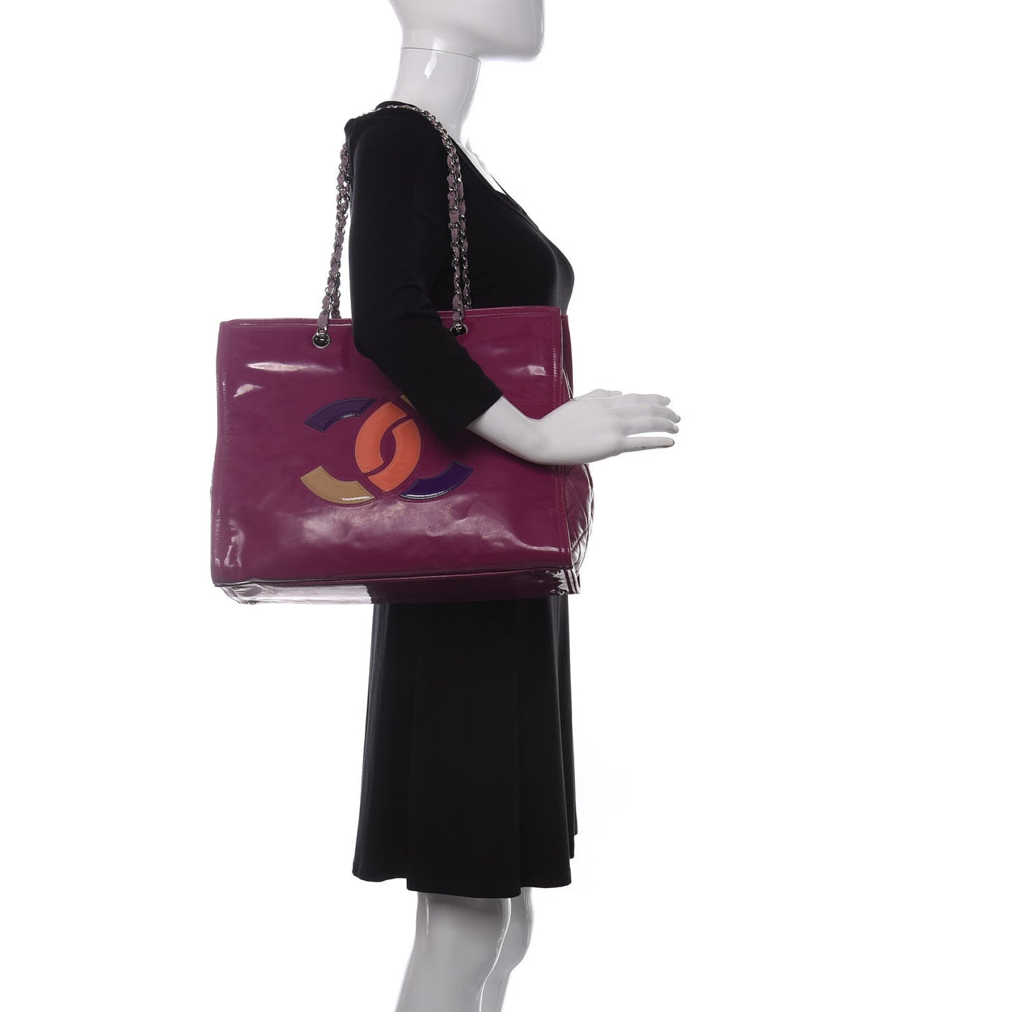 Vinyl Lipstick Tote Purple