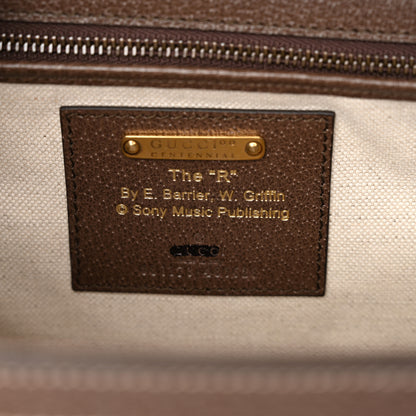 Gucci Canvas Calfskin 100 Centennial Music Medium Bamboo 1947 Top Handle Bag Multicolor 7 of 10