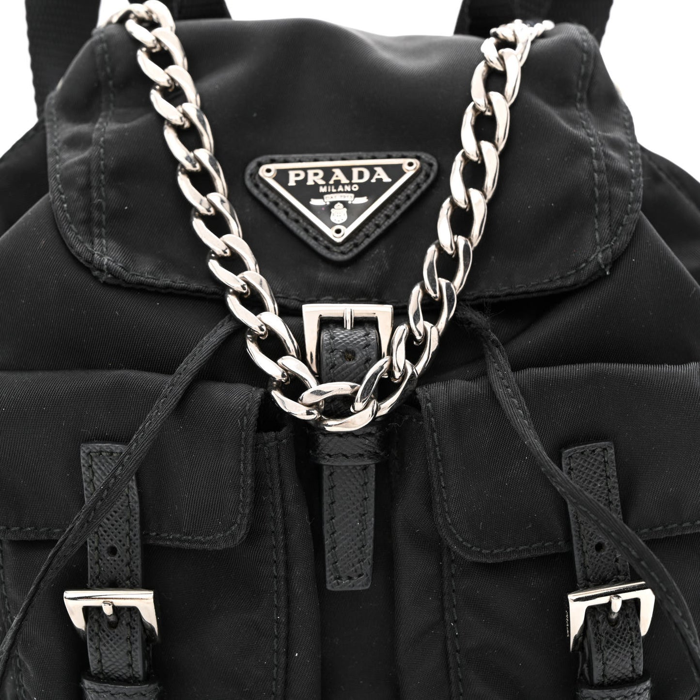 Nylon Vela Mini Crossbody Backpack Black