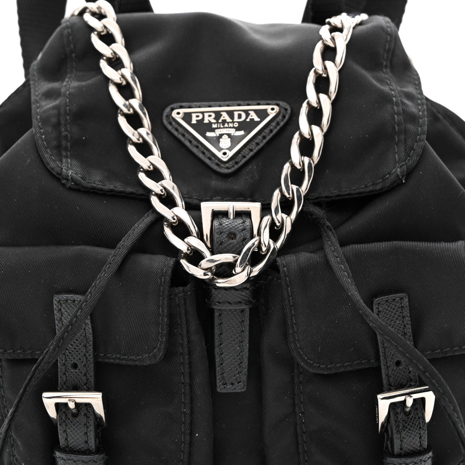 Prada Nylon Vela Mini Crossbody Backpack Black 8 of 14