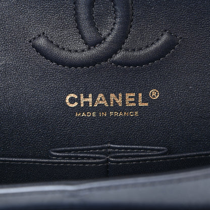 Chanel Metallic Lambskin Quilted Small Double Flap Blue 6 of 13