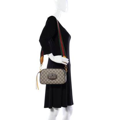 Gucci GG Supreme Monogram Web Neo Vintage Shoulder Bag Beige New Acero Crop 2 of 11