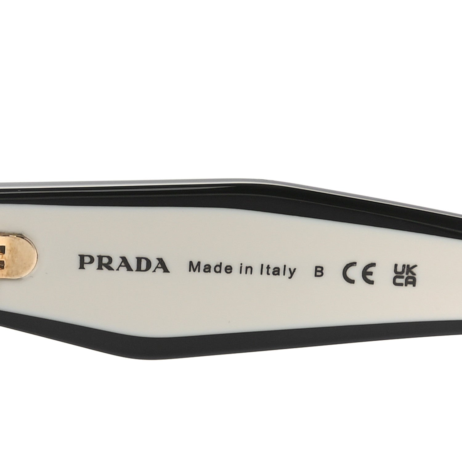 Prada Acetate Sunglasses SPR 14W Black White 5 of 7