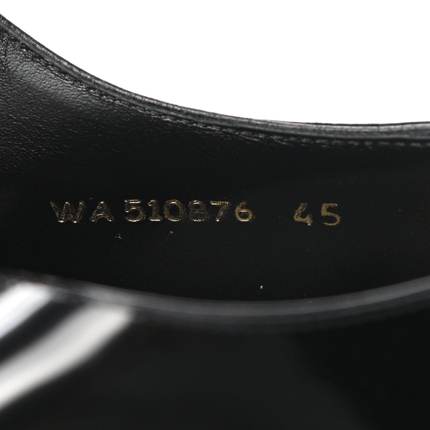 Patent Calfskin Mens Smoking 25 Derby Lace Up Shoes 45 Black