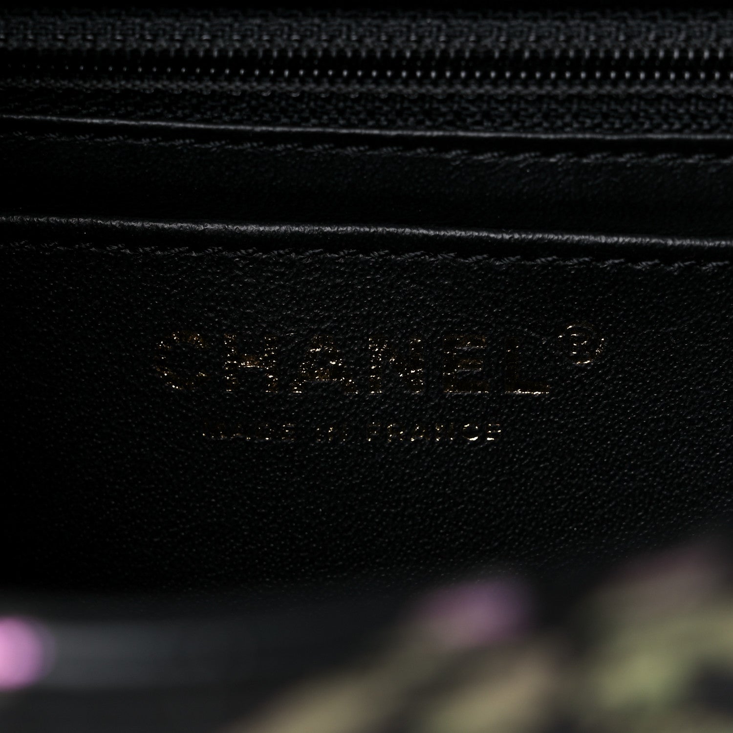 Chanel Calfskin Crocodile Embossed Graffiti 2.55 Mini Cocodile Reissue Flap Black Pink 6 of 9