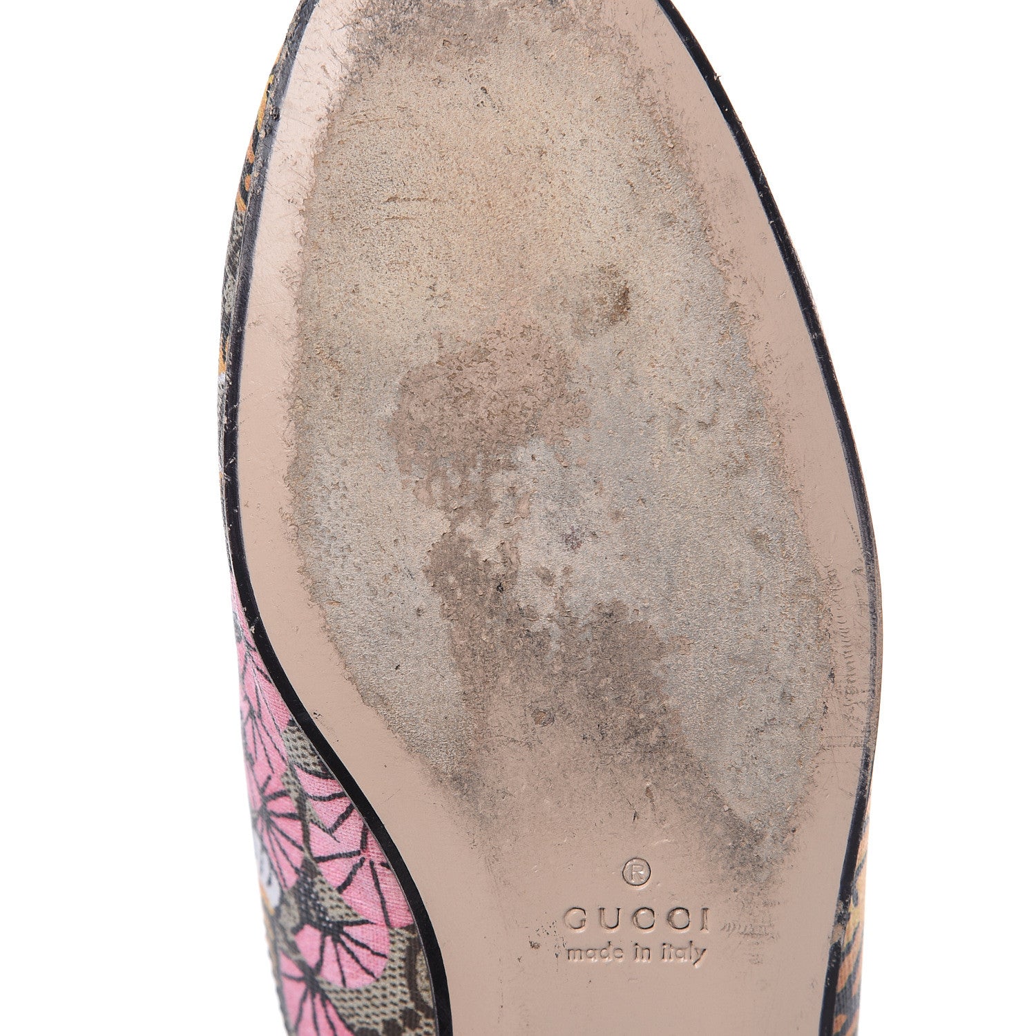 Gucci GG Supreme Monogram Bengal Womens Princetown Slippers 35 Beige Crop Pink 10 of 11