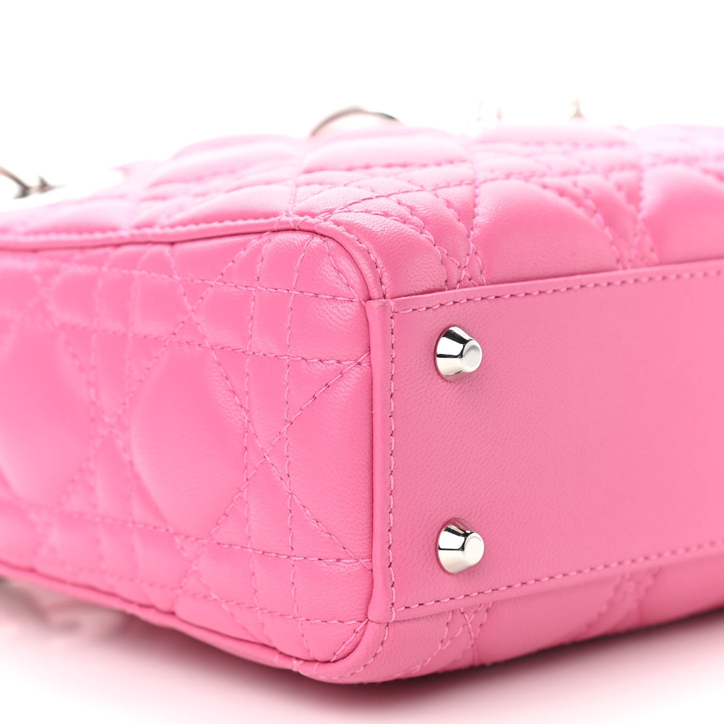 Lambskin Cannage Mini Lady Dior Sorbet
