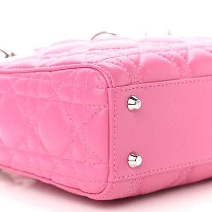 Christian Dior Lambskin Cannage Mini Lady Dior Sorbet 7 of 8