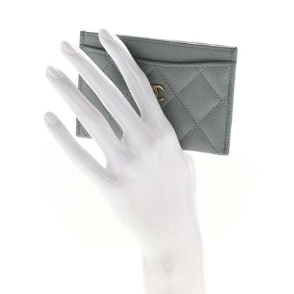 Chanel Caviar Quilted Card Holder Light Green 2 of 10