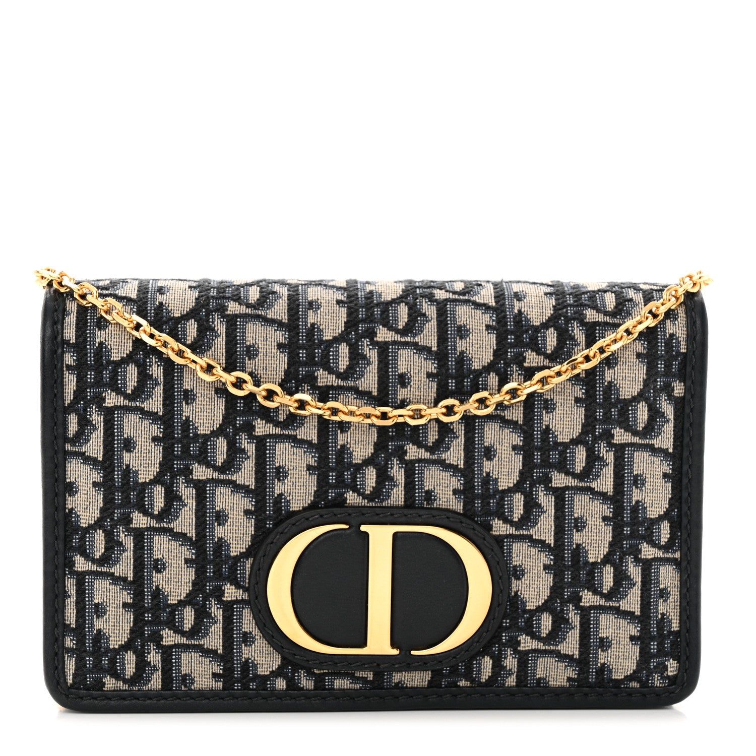 Christian Dior Oblique 30 Montaigne 2-In-1 Pouch Blue 1 of 10