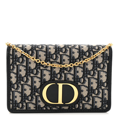Christian Dior Oblique 30 Montaigne 2-In-1 Pouch Blue 1 of 10