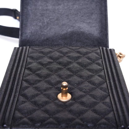 Chanel Caviar Quilted North South Boy Flap Black 13 of 15