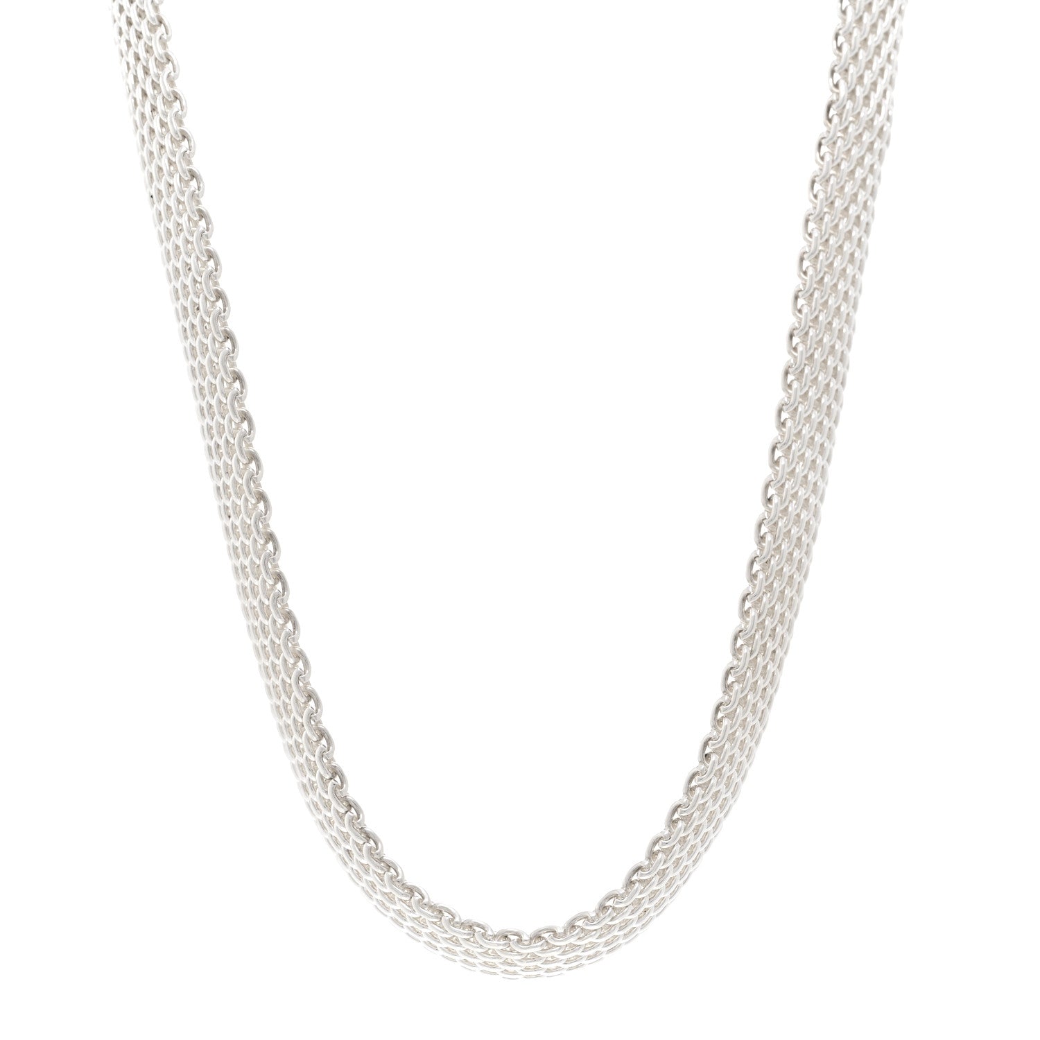 Tiffany Sterling Silver Somerset Mesh Necklace 1 of 5