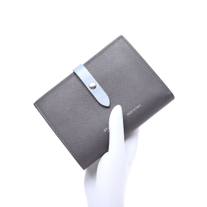 Celine Grained Calfskin Medium Multifunction Strap Wallet Grey Blue 2 of 11