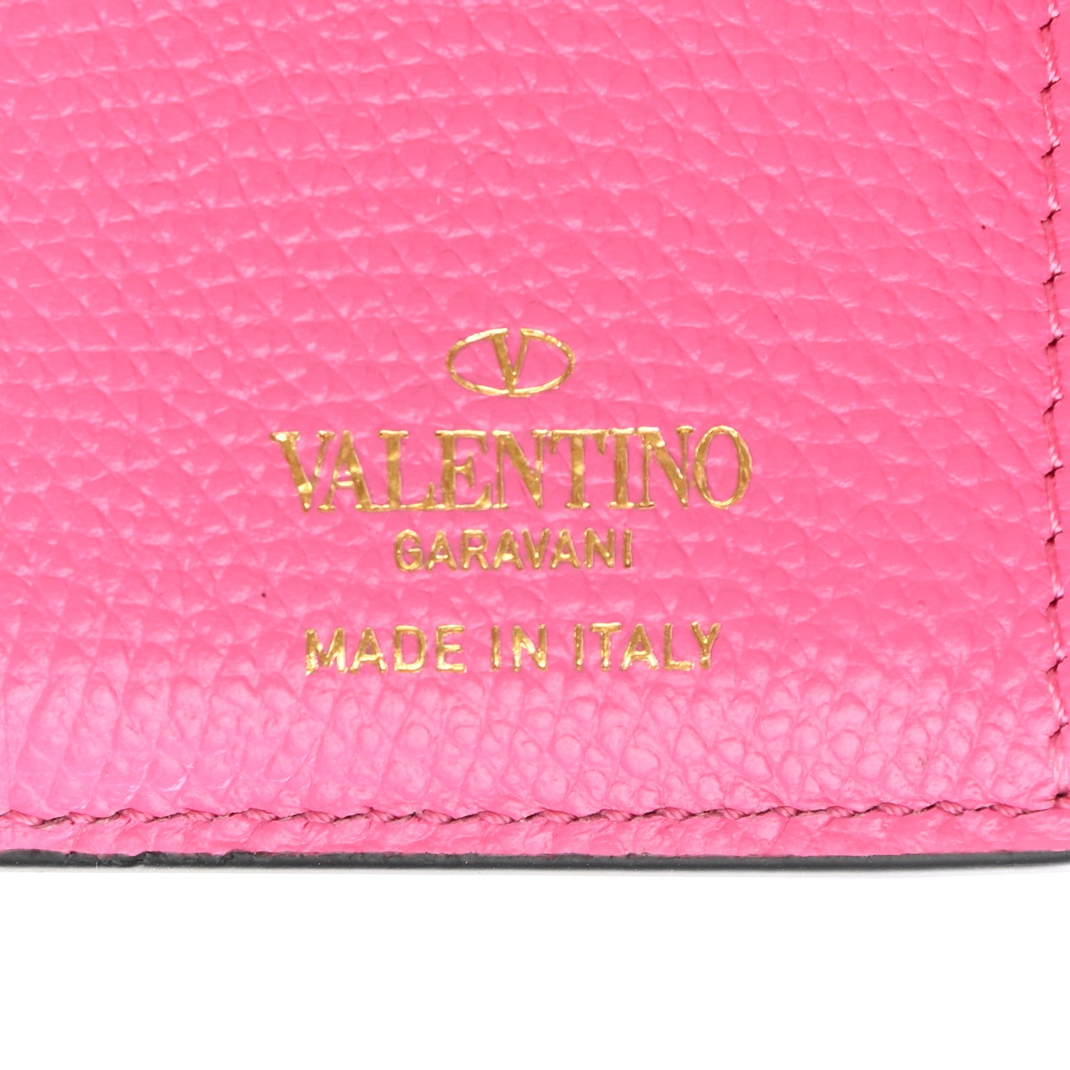 Valentino Garavani Grainy Calfskin VSling Compact Wallet Feminine Pink 6 of 9