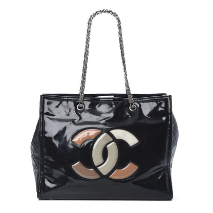 Chanel Vinyl Lipstick Ligne Tote Black 1 of 17