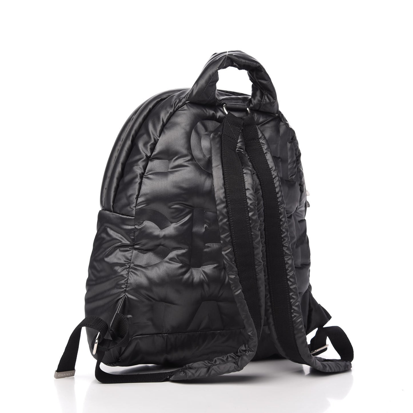 Nylon Embossed Small Doudoune Backpack Black
