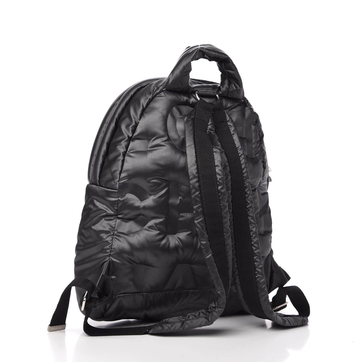 Chanel Nylon Embossed Small Doudoune Backpack Black 3 of 9
