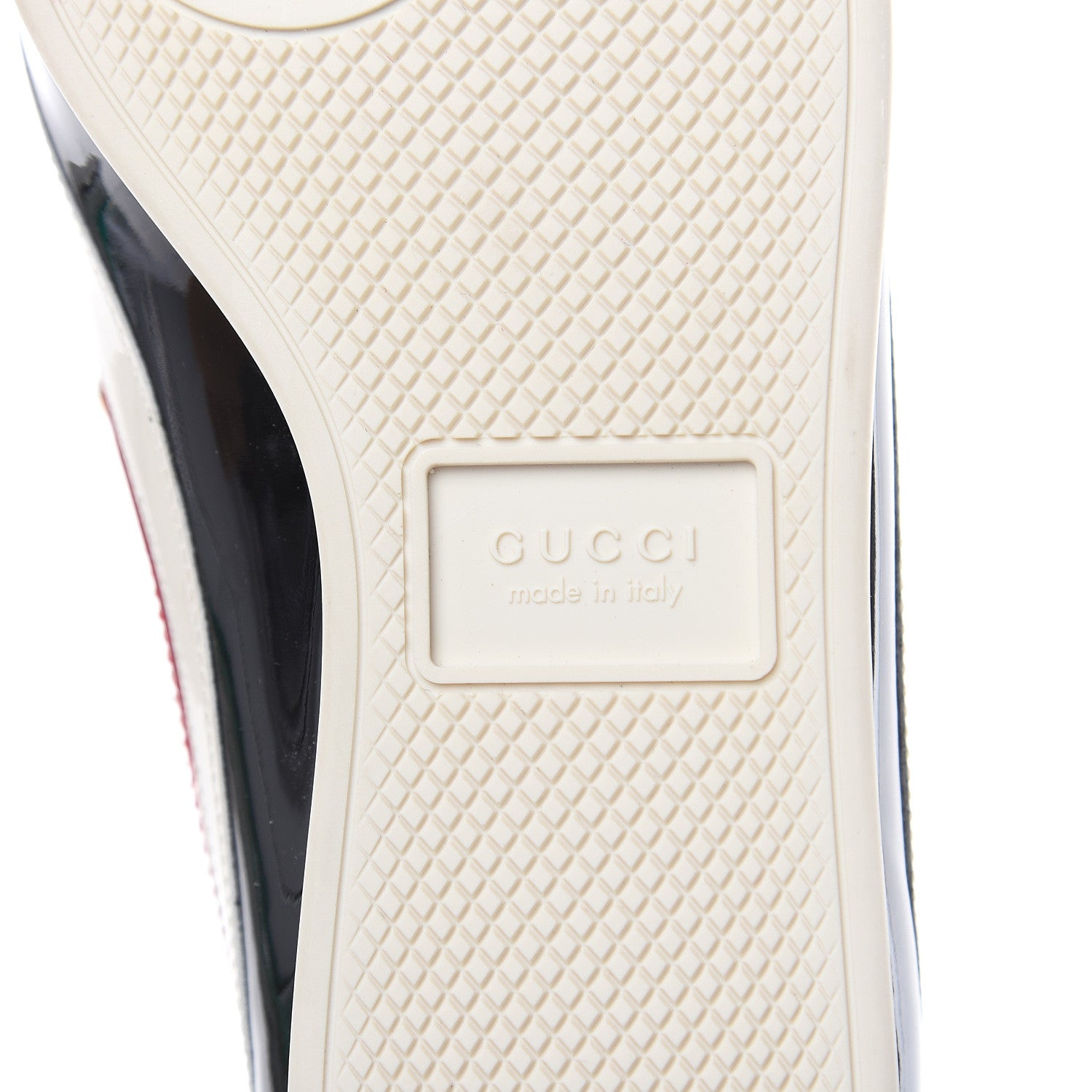 Gucci Patent Calfskin Crystal Womens Web Falacer Sneakers 36.5 Black 7 of 9