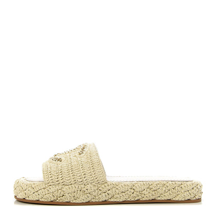 Chanel Braided Cord CC Mules 38 Light Beige 1 of 10