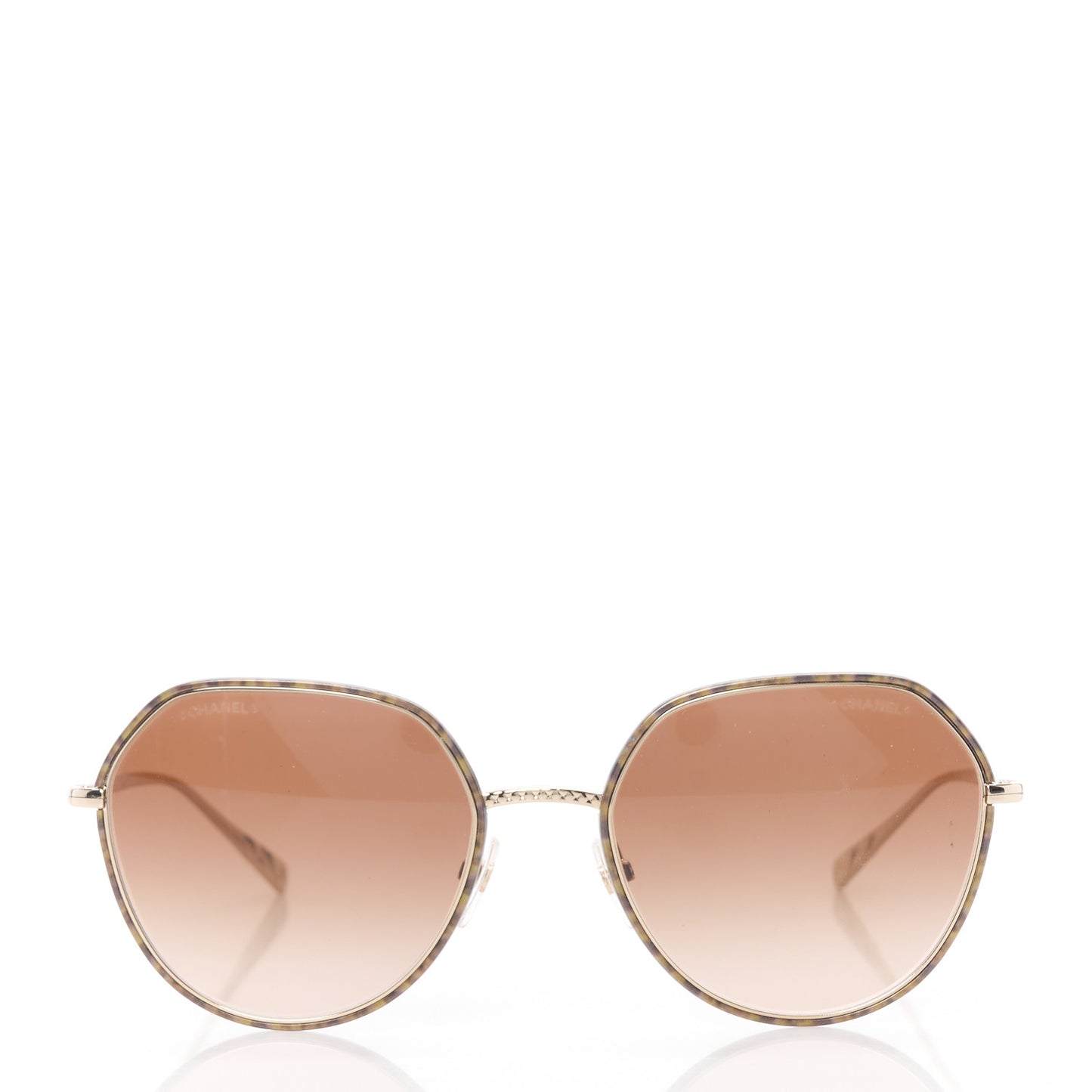 Round Sunglasses 4251-J Silver Brown
