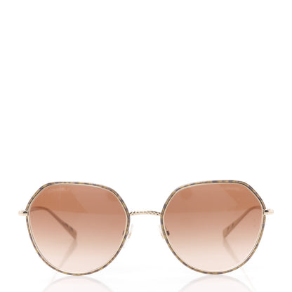 Chanel Round Sunglasses 4251-J Silver Brown 2 of 8