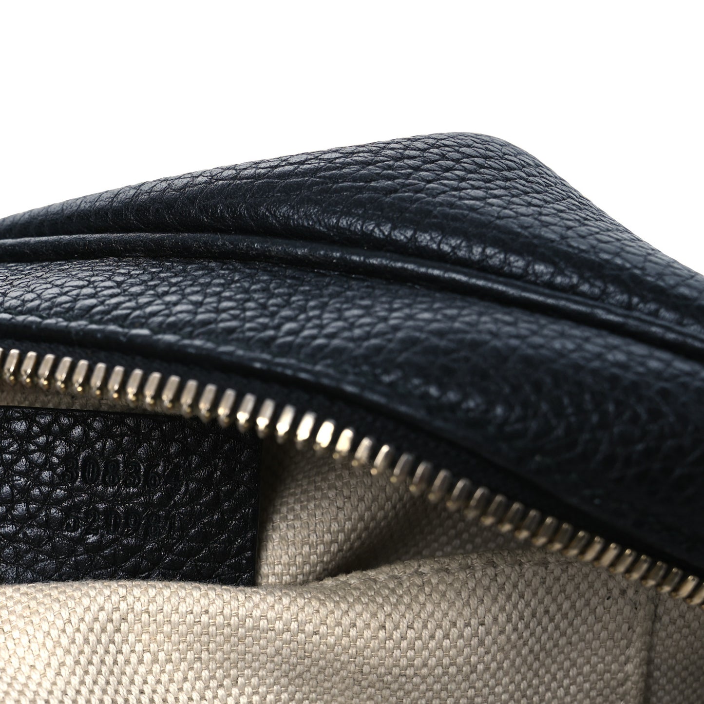 Pebbled Calfskin Small Soho Disco Bag Black