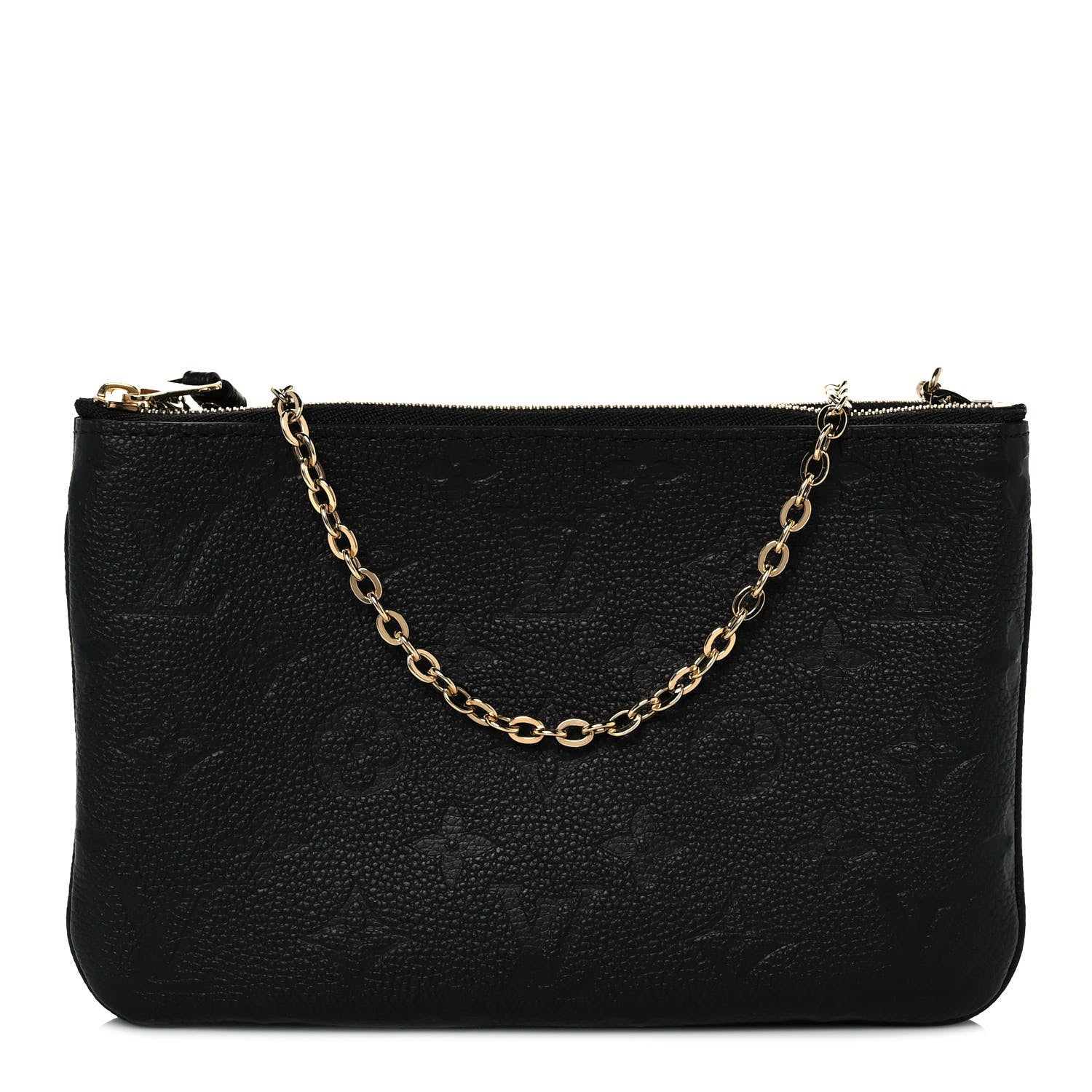 Louis Vuitton Empreinte Double Zip Pochette Black 1 of 10
