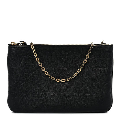 Louis Vuitton Empreinte Double Zip Pochette Black 1 of 10