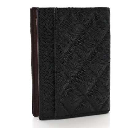 Chanel Caviar Quilted Card Holder Wallet Black 3 of 9