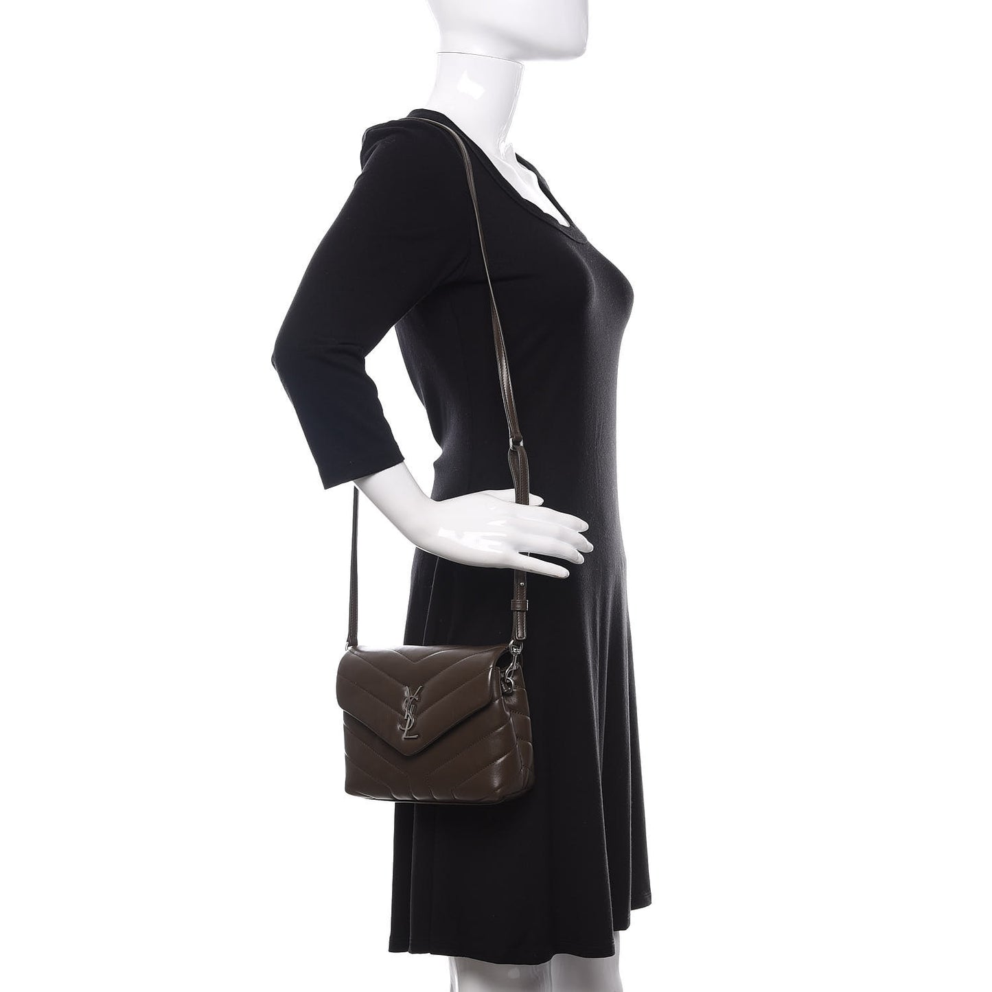 Calfskin Y Quilted Monogram Toy Loulou Crossbody Bag Faggio