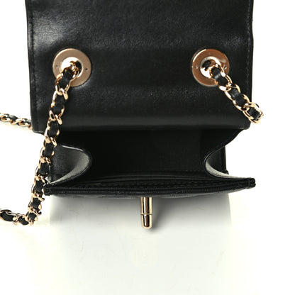 Chanel Lambskin Quilted Mini Trendy CC Chain Wallet Black 4 of 5