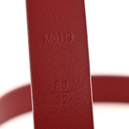 Louis Vuitton Calfskin Embossed 20MM LV Initiales Belt 80 32 Red 4 of 7